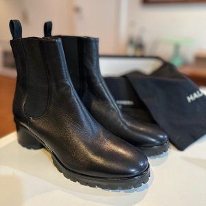 Halmanera Black Leather Boots, Size 38